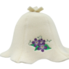 womens sauna hat with flowers