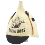 мужская шапка для бани будёновка Sauna Boss бежевый 1051