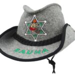 Шляпа для сауны Шериф Бани серый 1104