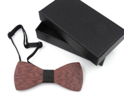 wooden bow tie