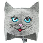 Children's sauna hat Kitty blue eye gray 129H