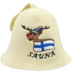 Sauna hat Finnish Elk beige F0015