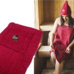 womens sauna skirt terry burgundy red