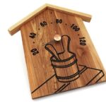 Wooden sauna thermometer