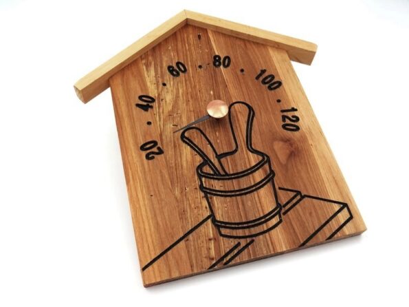Wooden sauna thermometer 2
