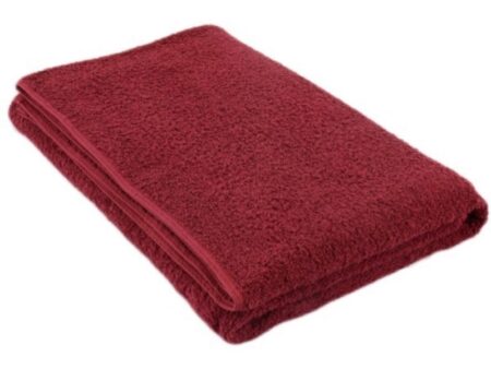 sauna towel burgundy red