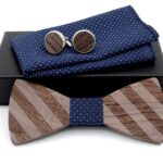 Wooden bow tie set K024