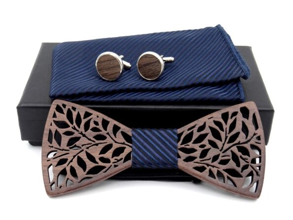 Wooden bow tie set K026