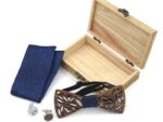 Wooden bow tie set K026 2