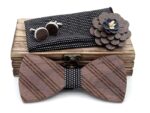 Wooden bow tie set K025
