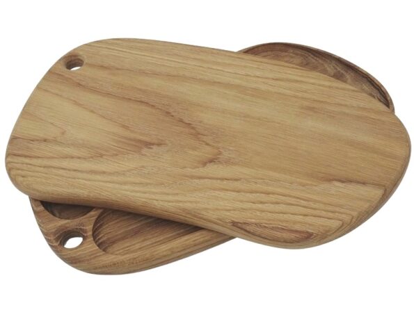 Wooden serving tray cutting board 390x215x24 2