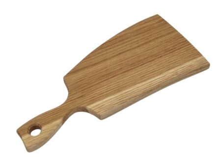 Oak cutting board with a handle