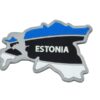 Soft rubber fridge magnet Estonian map 65x45mm