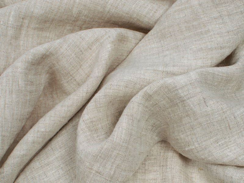 Linen fabric stonewashed natural L1440310