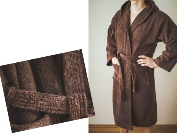 mens bathrobe choco brown