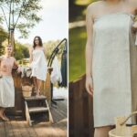 womens linen sauna skirt