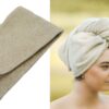 Hair towel turban linen terry