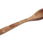 Porridge spoon from alder with juniper mosaic
