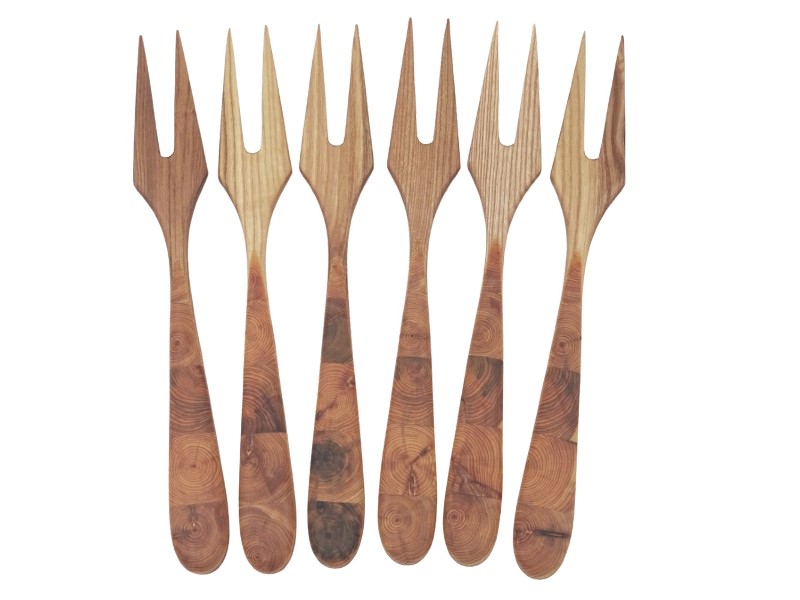 wooden grill fork