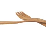 Pan fork from ash wood with a juniper mosaic 8,5x33cm