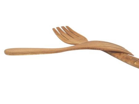 Pan fork-spatula from ash wood with a juniper mosaic 8,5x33cm 3