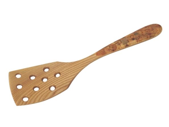 Spatula with holes from ash wood 7,5x28cm