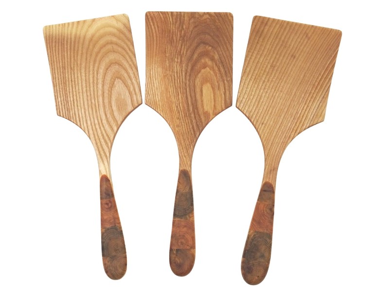Spatula from ash wood extra wide 11x33cm