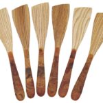 Spatula from ash wood with juniper mosaic straight 5,3x28cm