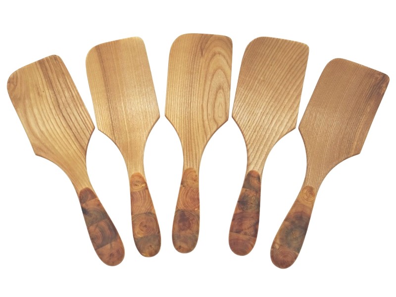 Spatula from ash wood with a rounded corner 7,8x26cm 2