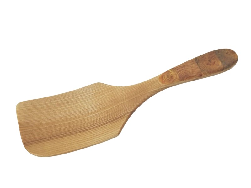 Spatula from ash wood with a rounded corner 7,8x26cm