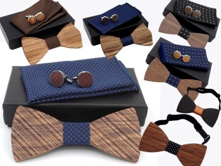 Wooden bow ties