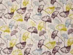 linen fabric ginkgo leaves