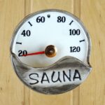 Sauna thermometer made of ceramic with aroma socket