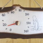 Sauna thermometer made of ceramic spruce 1301