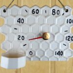 Sauna thermometer honeycomb with aroma socket