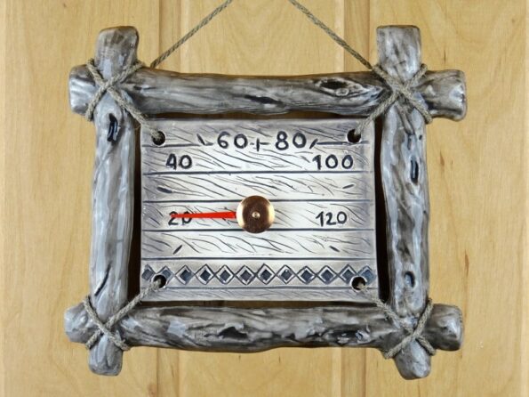 Термометр для сауны в рамке из веток из керамики 172