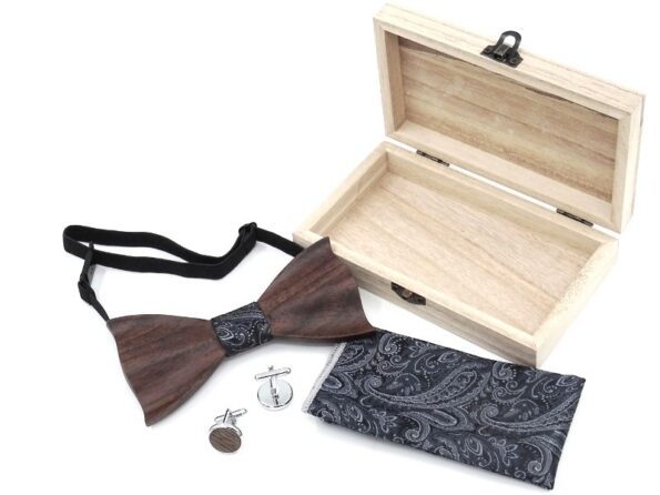 Wooden bow tie set