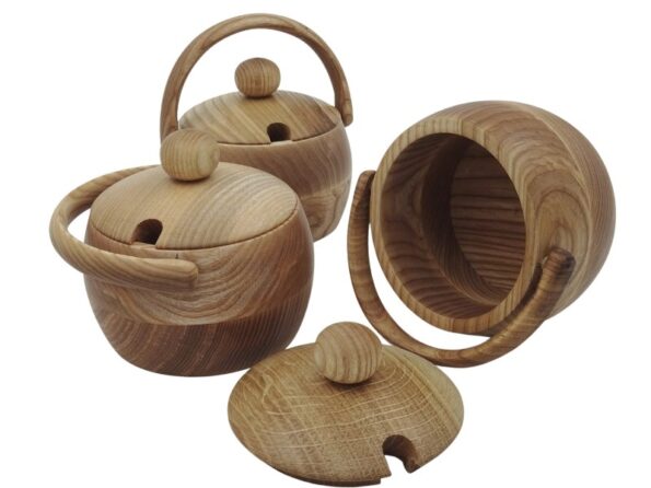 Seasoning container of oak with handle 120×110 2