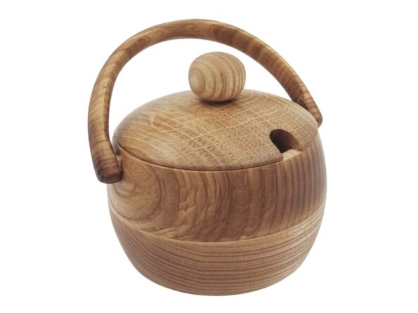 Seasoning container of oak with handle 120×110