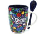 Floral mug with spoon Estonia SC-03 300 ml