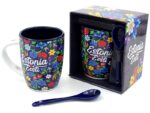 Floral mug with spoon Estonia SC-03 300 ml
