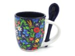 Floral mug with spoon Estonia small SC-02 150 ml