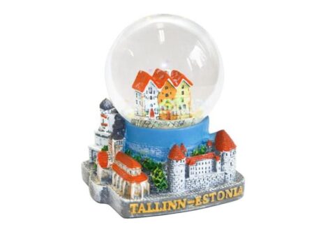 Snow globe with 3 sisters of Tallinn Estonia