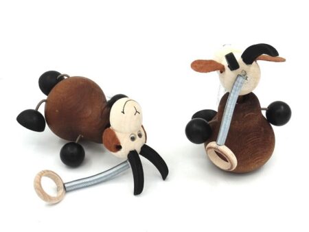 Wooden Goat with a spring