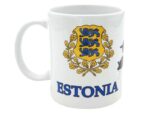 Mug with Estonian map and coat of arms PC-12