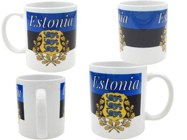 Mug with Estonian coat of arms