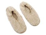 Sheep wool slippers Ballerinas beige size 37-38