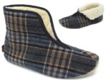 Slippers made of woolen fabric and sheep wool