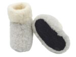 Sheep wool children’s slippers light gray size 29/30