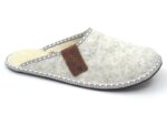 Slippers made of felt and with wool light gray Halla